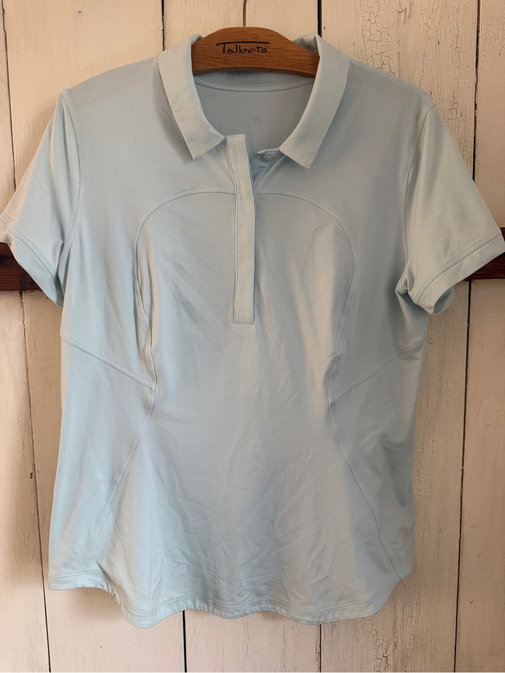 Lukulemon Quick-Dry Short-Sleeve Polo Shirt in powder blue